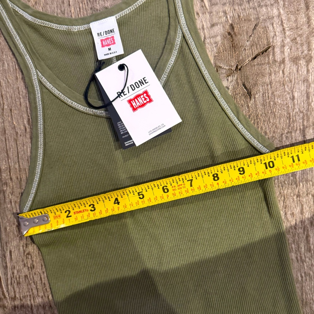 Re/Done Cropped Rib Tank. - Picture 6 of 9